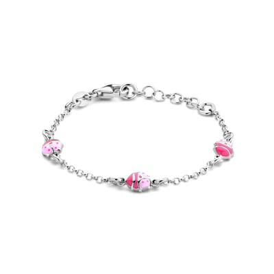 Zilver Gerhodineerd Armband Lieveheersbeestje 11 + 2 Cm 1336388