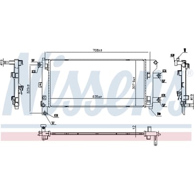 Radiator, motorkoeling NISSENS 606264