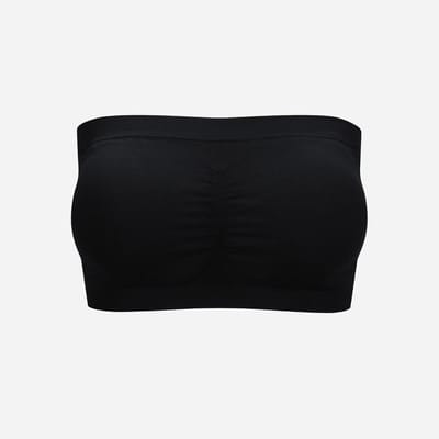 cfab - Bandeau-bh - Zwart - XS - BH Zonder Beugel Voorgevormd - Ondergoed - Naadlos