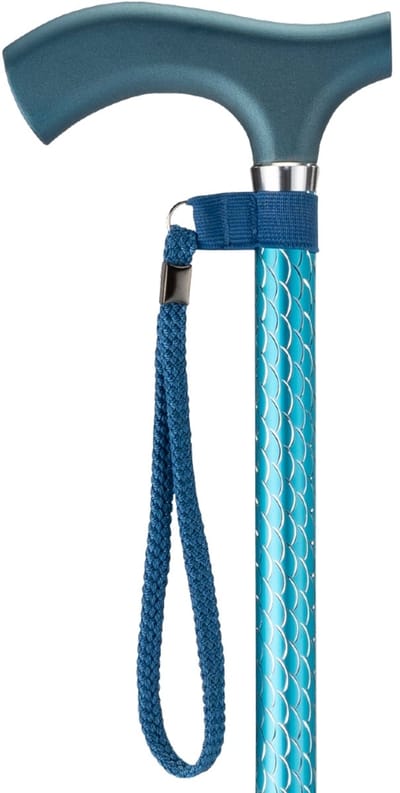 MultiMotion Spark wandelstok met elegante uitstraling - Blauw - Luxe afwerking door gravering in buis