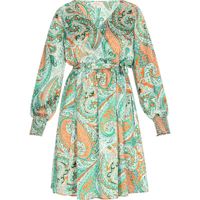 usha jurk Dames Groen Veelkleurig