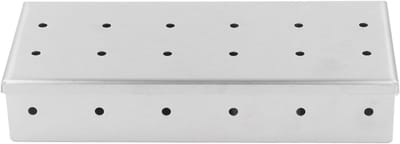 BBQ Rookbox - Houtsnipper roker - Authentieke smaak - Scharnierend deksel - Minder staal - Zwart