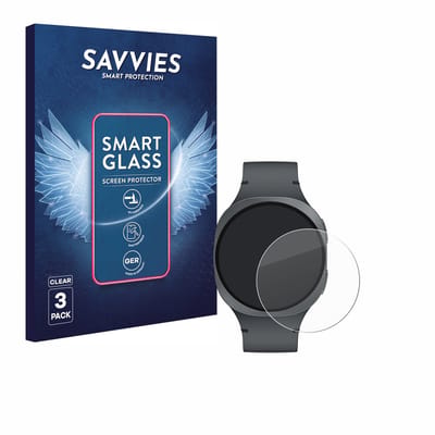 3 Stuks Savvies Screenprotector - geschikt voor Samsung Galaxy Watch 8 (40 mm) - beschermfolie glas transparant