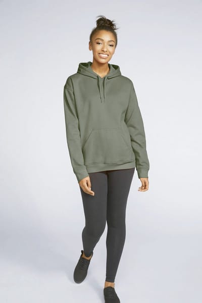 Gildan Sweater met capuchon Midweight Softstyle GISF500 - Military Green - S