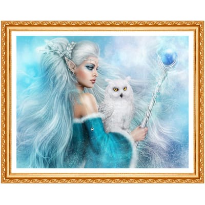 Diamant peinture Diamant broderie animaux hibou 5d bricolage Diamant peinture pleine ronde Daimond peinture 20X30CM gray