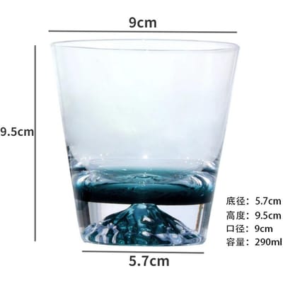 Tasse Mont Fuji Style rétro Japonais tasse en verre faite à la main tasse à thé verre à whisky Tasse de montagne tibétaine verre à eau Durable M