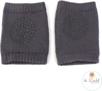 dr. Doedel Baby kniebeschermers - Knie beschermers voor het kruipen - Knie pads - lichtgrijs - 1 paar