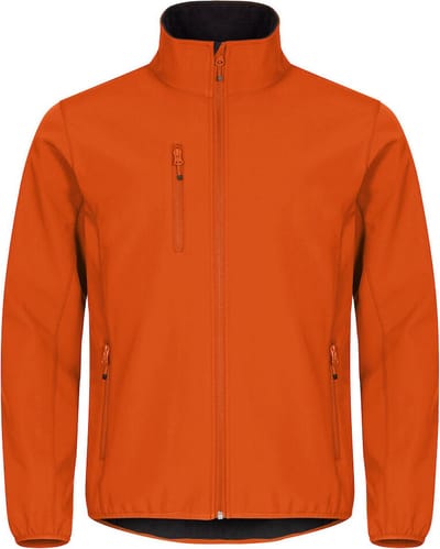 Clique Basic Softshell Jas Heren Dieporanje maat XS