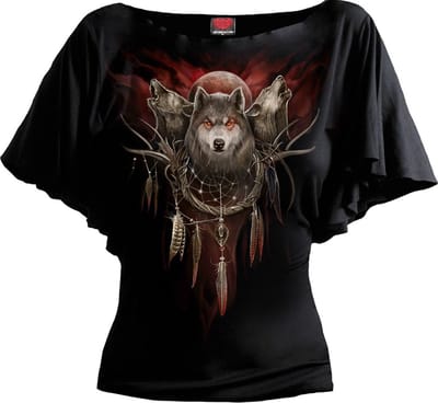 Spiral - Gothic T-shirt - Cry Of The Wolf - S tot 4XL - voor Vrouwen - zwart