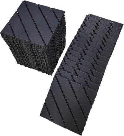 Terrastegels Composiet - Vlondertegels Buiten - Buiten Leven - Waterdicht Drainage - 36 Stuks - Lichtgrijs