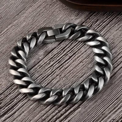 Di Lusso - Armband Raff - Stainless Steel - Zilverkleurig - Heren - 22 cm
