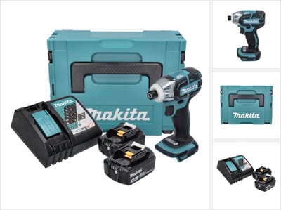 Makita DTS 141 RFJ accuschroevendraaier 18 V 40 Nm 1/4" borstelloos + 2x accu 3.0 Ah + lader + Makpac