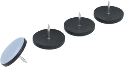 Meubelglijders - Teflon glijders - Meubels beschermen - Met spijker - Ø 30 mm - Blauw grijs zwart