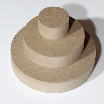 Houten Schijven Rond - MDF Cirkels Knutselen - Tafelblad Decoratie - 12mm Dik Materiaal - Ø 35cm