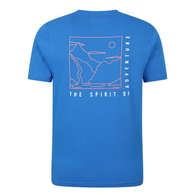 Mountain Warehouse Heren Avontuur Begint Lijn Kunst Katoenen T-Shirt (Kobaltblauw)