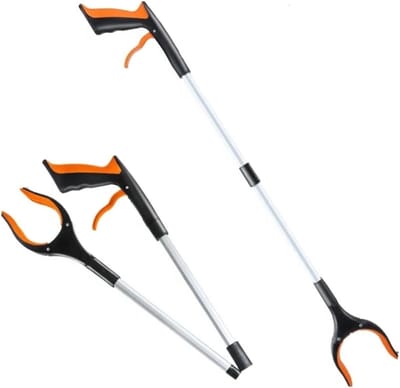 Opvouwbare Grijper - Reikgereedschap - Huishoudelijke Schoonmaak - Lichtgewicht en Draagbaar - 82 cm - Oranje
