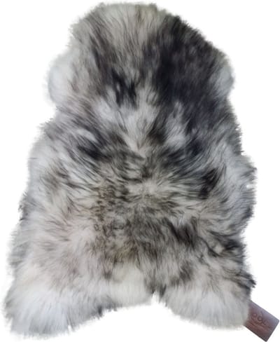 WOOOL IJslands Schapenvacht L (105cm) - GROOT - Zwart Wit Mix - 100% ECO