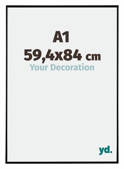 Your Decoration - Fotolijst A1 59,4x84 cm - Kunststof - Zwart Hoogglans - Evry