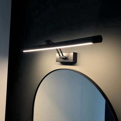 Spiegellamp - Spiegel Verlichting - Spiegelverlichting - Badkamer - Mat Zwart - 55 cm