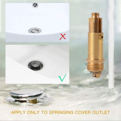 Dailygoods- Wastafelafval Hoogwaardig Koper - Pop-Up Mechanisme - Klik/Clack Plug - Lichtgewicht/Duurzaam - Geschikt voor Wastafel/Badkuip - Eenvoudig te Monteren - Afvalplug