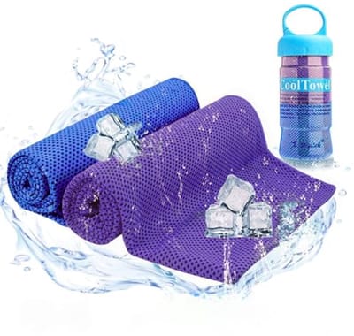 SnelShoppen - 2 Pack Koeltowels IJscoupe, Microvezeldoek (90 x 30 cm) voor Mannen en Vrouwen, IJs Koude Handdoeken voor Yoga, Gym, Reizen, Kamperen, G