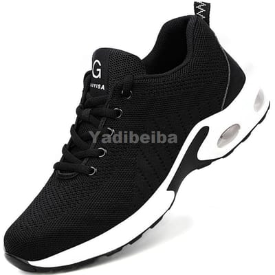 Lichte Veiligheidsschoenen Dames Heren Werk Sneakers Stalen Neus Schoenen Luchtkussen Onverwoestbare Veiligheidslaarzen Anti-smash Werkschoenen 42 black