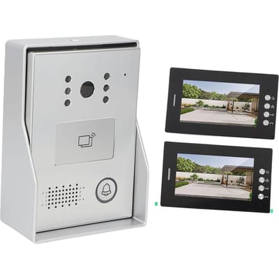 Slimme Deurbel 7 Inch High Definition Scherm 2 Eenheden Kaart Toegangscontrole Video Intercom Deurbel voor Villa GB Stekker