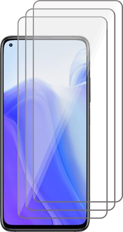 Screenprotector geschikt voor Xiaomi Mi 10T - Screen Protector Glas - 3 stuks