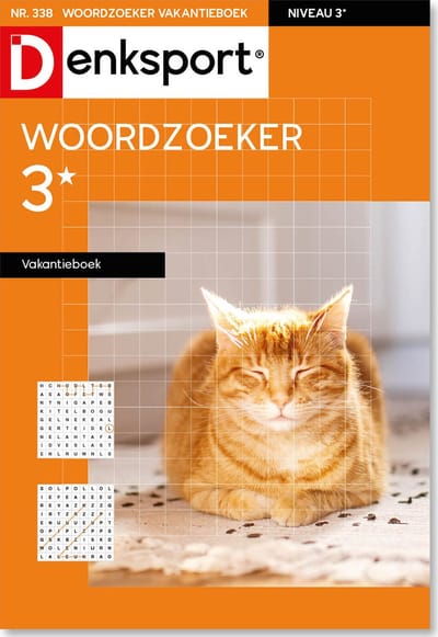 Denksport Puzzelboek Woordzoeker 3* vakantieboek, editie 338