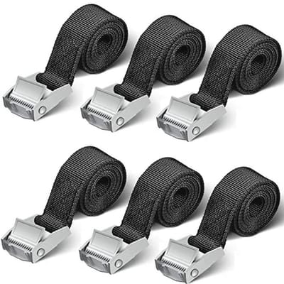 Robuuste Spanbanden 1m - 6 Stuks, 250kg Capaciteit voor Motorfiets en Fietsendrager