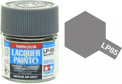 Tamiya Hobbyverf Enamel verf - LP-85 Medium Air Grijs - Matt - Lacquer Paint - 10ml Verf potje