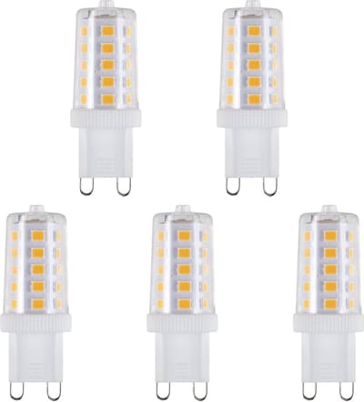 SPL G9 LED Lamp 3W Dimbaar - Warm Wit - 260lm - LED Buislamp T17 - 5 Stuks - 2700K - 230 Volt
