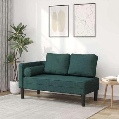 Chaise longue - Ligstoel relaxfauteuil - Ontspannen thuis - Hoog comfort schuim - 1165 x 62 x 575 cm - Donkergroen