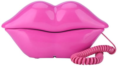 Dailygoods- Telefoon Bedrade Uniek Mondvorm - Telefoonhouder - Kunstdecoratie - Cadeau - Dagelijks Gebruik - Levendig Uiterlijk - Decoratieve Telefoon