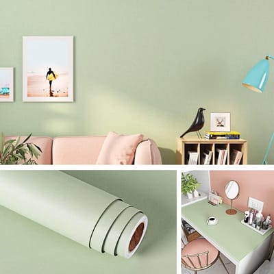 Peel and Stick Behang 40CM X 10M - Verwijderbaar Mintgroen Wanddecoratie voor Kinderkamer, Jongenskamer en Slaapkamer - Zelfklevend, Waterdicht en Decoratief