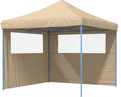 Opvouwbare Partytent - Pop-up Paviljoen - Feestelijke Gelegenheden - Pvc-gecoat Dak - 292x292x315 cm - Beige