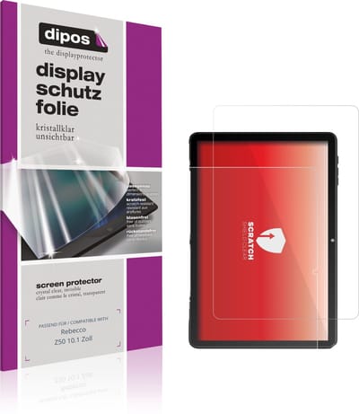 dipos – 2x Beschermfolie geschikt voor Rebecco Z50 10.1 Zoll | Krasbestendige & heldere Screenprotector Ultra-Thin