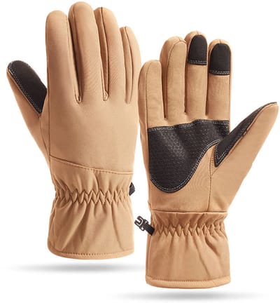 Handschoenen - 1 paar Handschoenen winter - Touchscreen Handschoenen - Fiets handschoenen - Handschoenen Heren - Handschoenen Dames - Winddicht en waterdicht - Touchscreen compatibel - Maat L - Voor hardlopen - Fietsen - Skiën - Snowboarden - Bruin