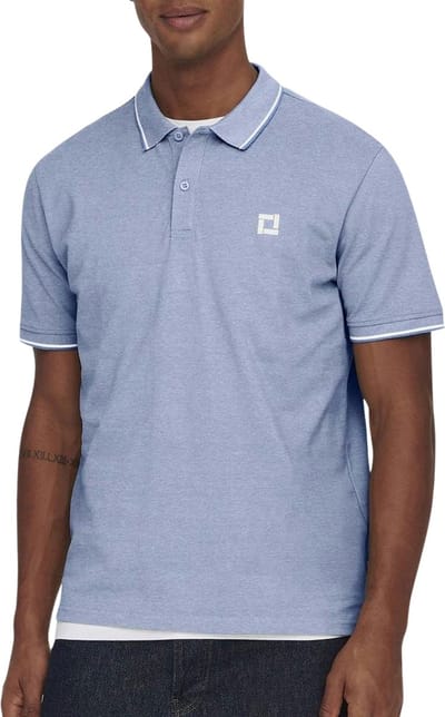 ONLY & SONS ONSFLETCHER LIFE SLIM SS POLO NOOS Heren Poloshirt - Maat S