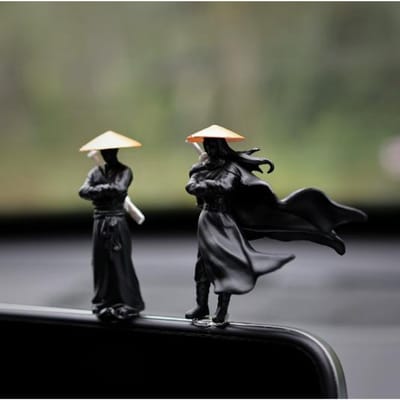 Hars Mini Beeldjes Decoratief 50mm Oude Sino-Japanse Samurai Krijgers Kantoor Werkplek Thuis Bureau Auto Interieur Model Cadeaus