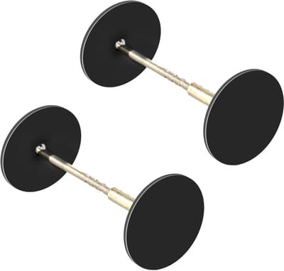 Ronde Deurplug voor Handgrepen, Decoratieve Metalen Afdekplaat voor Deurgaten, Ideaal voor Reparatie en Vulling van Gaten in Binnen- en Buitendeuren (Set van 2 Zwart)