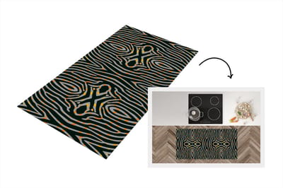 Keukenloper - Loper keuken - Zebra - Dierenprint - Patronen - 120x60 cm - Keukenloper vinyl