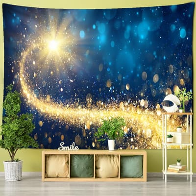 Magnifique tapisserie de feux d'artifice, cadeau de noël, tenture murale, sorcellerie psychédélique, artiste Hippie, décoration de maison 95x70cm