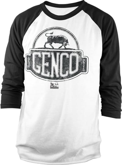 The Godfather Raglan top -M- GENCO Olive Oil Wit/Zwart