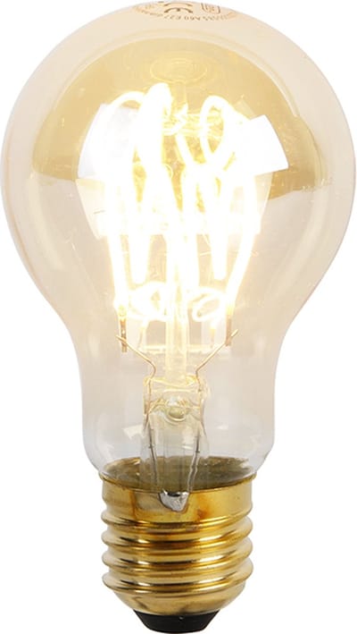 LUEDD E27 dimbare LED spiraal lamp A60 goldline 4W 270 lm 2200K