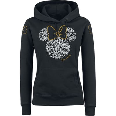 Mickey & Minnie Mouse - Disney Trui met capuchon - Minnie Maus - Love - S tot M - voor Vrouwen - zwart