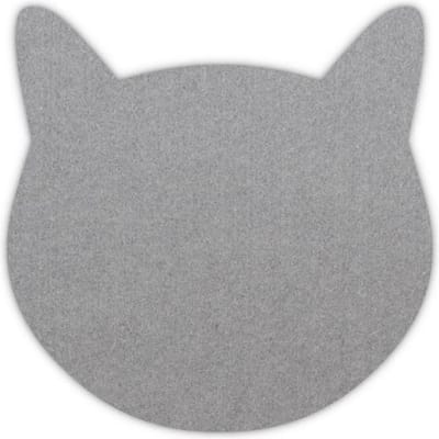 Poes vilt onderzetters - Lichtgrijs - 6 stuks - ø 10cm - Tafeldecoratie - Glas onderzetter - Cadeau - Woondecoratie - Woonkamer - Tafelbescherming - Onderzetters Voor Glazen - Keukenbenodigdheden - Woonaccessoires - Tafelaccessoires