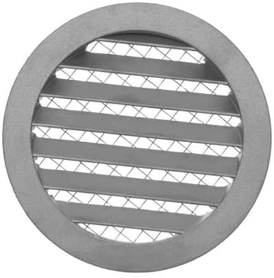 Rond Ventilatierooster 125mm met Muisbescherming - Aluminium en Weerbestendig