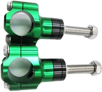 Stuurklemmen Motorfiets - Stuurverhogers Aluminium - Rijcomfort Verbeteren - CNC Gefreesd - 1 1/8 inch - Groen
