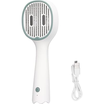 Huisdierverzorgingskam Multifunctioneel 2 in 1 USB Oplaadbaar Draagbaar Zelfreinigende Kat Slicker Borstel white